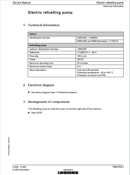 Liebherr R956, R960, R966, R970, R976, R980 Tier 4F Excavator Service Manual - Image 5