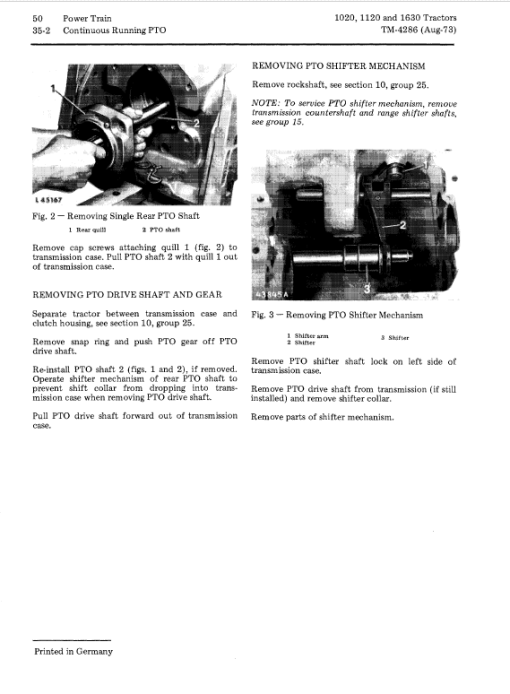 John Deere 1020, 1120, 1630 Tractors Repair Technical Manual (S.N from 115000L - ) - Image 5