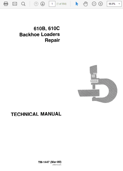 John Deere 610B, 610C Backhoe Loaders (TM1446 and TM1447)