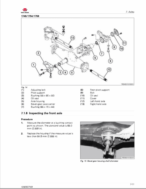 Massey Ferguson 1736, 1742, 1749, 1754, 1758, 1759 Tractor Service Manual - Image 5