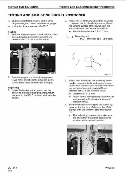 Komatsu WA470-5, WA480-5, WA470-5H, WA480-5H Wheel Loader Service Manual - Image 5