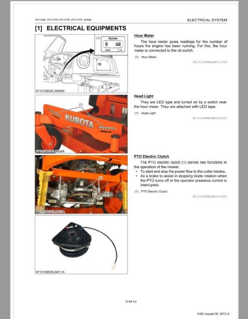 Kubota ZG124E, ZG123S, ZG127E, ZG127S Mower Workshop Repair Manual - Image 5