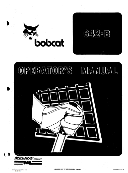 Bobcat 642B Skid-Steer Loader Service Manual - Image 2