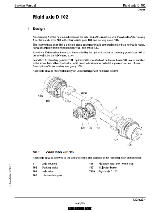 Liebherr LH60M, LH60M Timber, LH60C Tier 4i Excavator Service Manual - Image 5