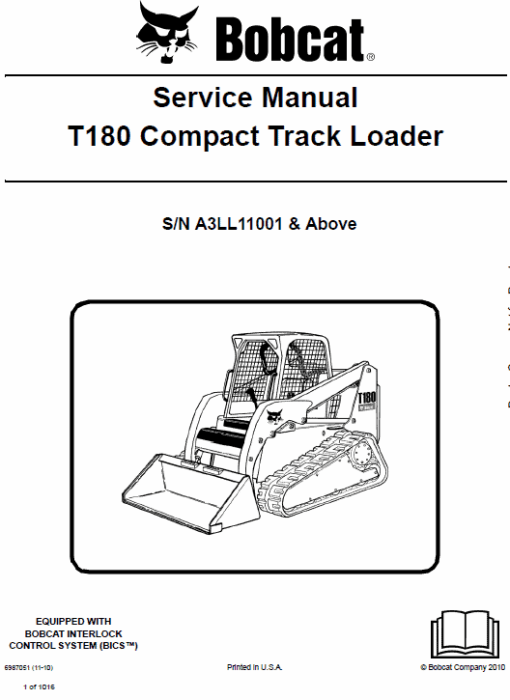 Bobcat T180 Compact Loader Service Manual - Image 2