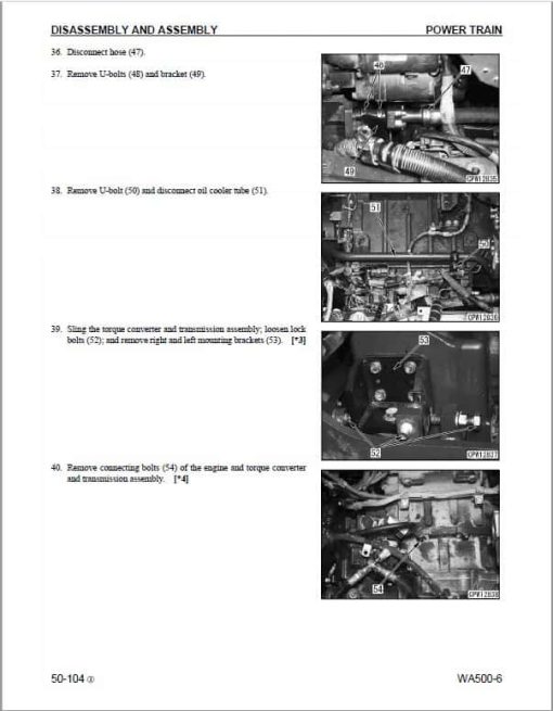 Komatsu WA500-6, WA500-6R, WA500-6, WA500-6RR Wheel Loader Service Manual - Image 3