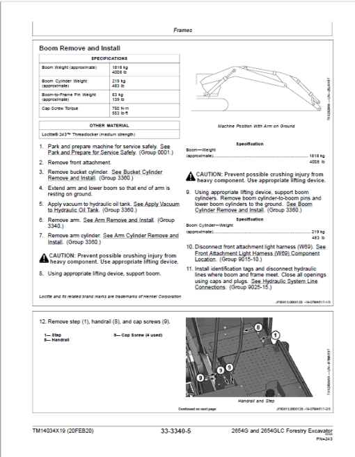 John Deere 2654G, 2654GLC Swing Excavator Repair Technical Manual (S.N after F260001 - ) - Image 5