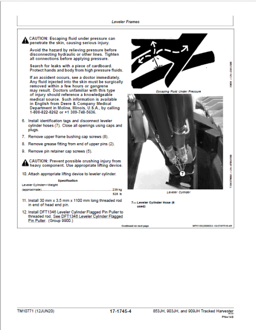 John Deere 853JH, 903JH, 909JH Tracked Harvester Repair Technical Manual - Image 5