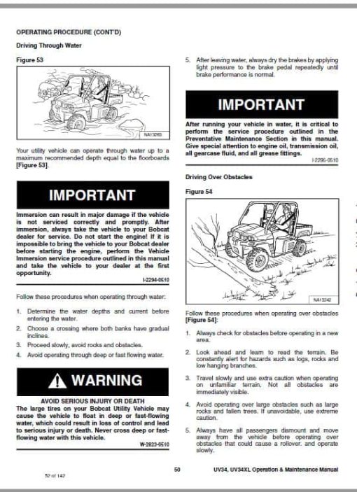 Bobcat UV34, UV34XL Utility Vehicle Service Repair Manual - Image 3