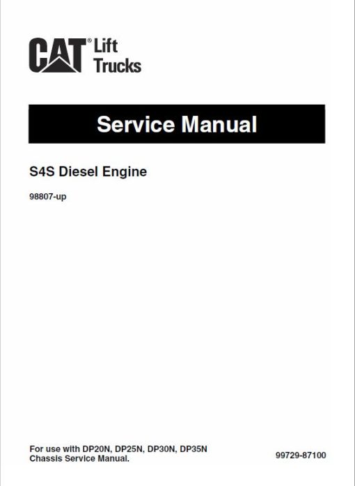 Mitsubishi FG20S, FG25S, FG30S Forklift Lift Truck Service Manual - Image 4