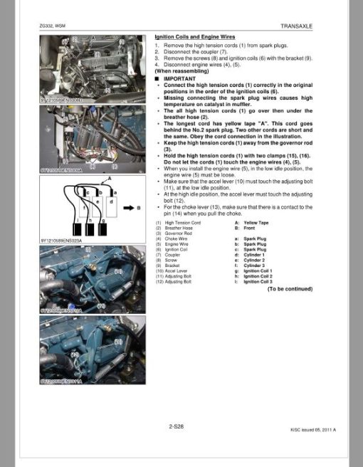 Kubota ZG332 Zero Turn Mower Workshop Repair Manual - Image 5