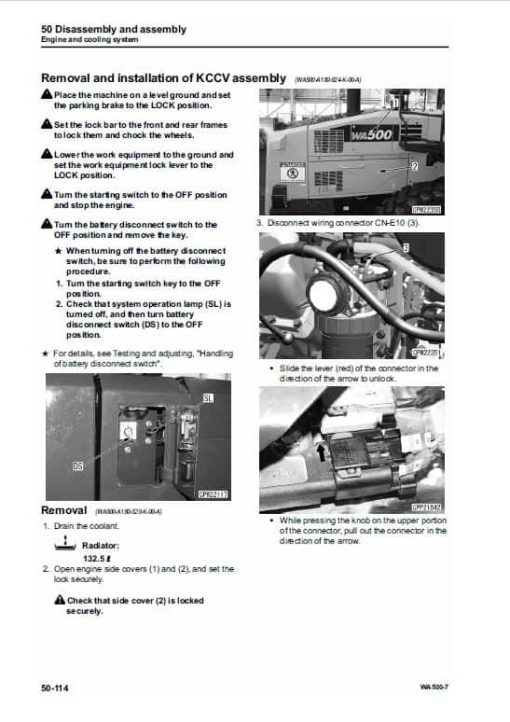 Komatsu WA500-7 Wheel Loader Service Manual - Image 5