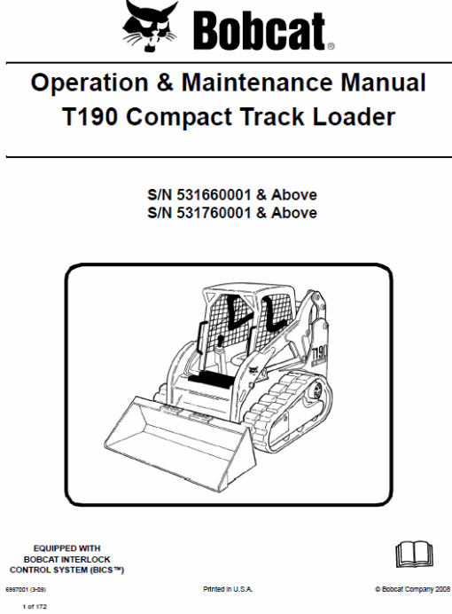 Bobcat T190 Loader Service Manual - Image 7