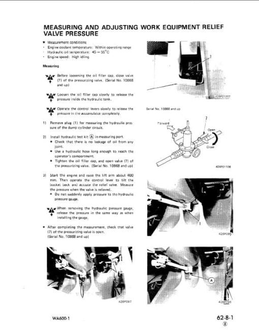 Komatsu WA600-1 Wheel Loader Service Manual - Image 5