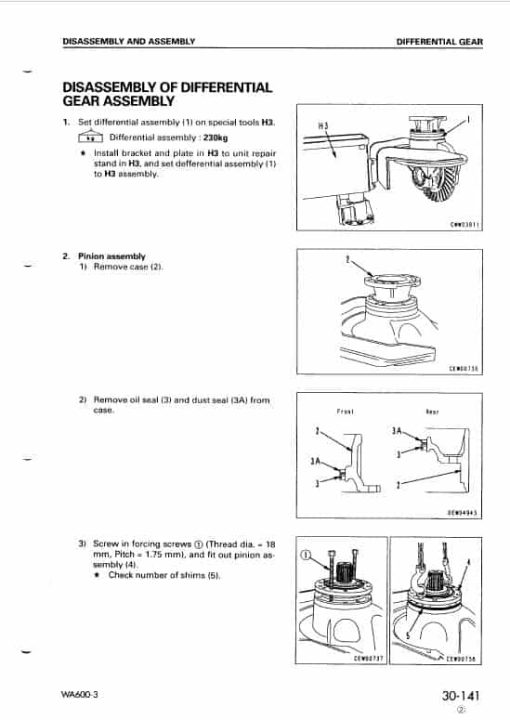 Komatsu WA600-3 Wheel Loader Service Manual - Image 5