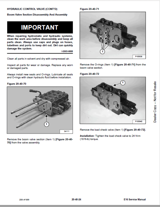 Bobcat E16 Excavator Repair Service Manual - Image 5