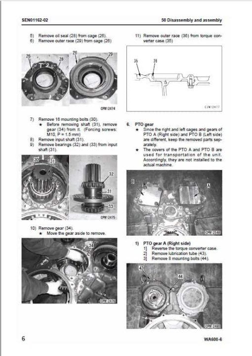 Komatsu WA600-6, WA600-6R Wheel Loader Service Manual - Image 5