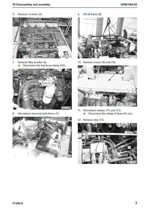 Komatsu PC600-8 and PC600LC-8 Excavator Service Manual - Image 5