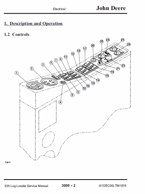 John Deere 535 Log Loader Repair Technical Manual (TM1876) - Image 6