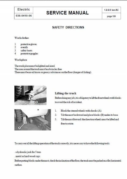 BT CBE 1.2F, CBE 1.5F, CBE 1.6F, CBE 1.6FL E Series Forklift Service Manual - Image 5