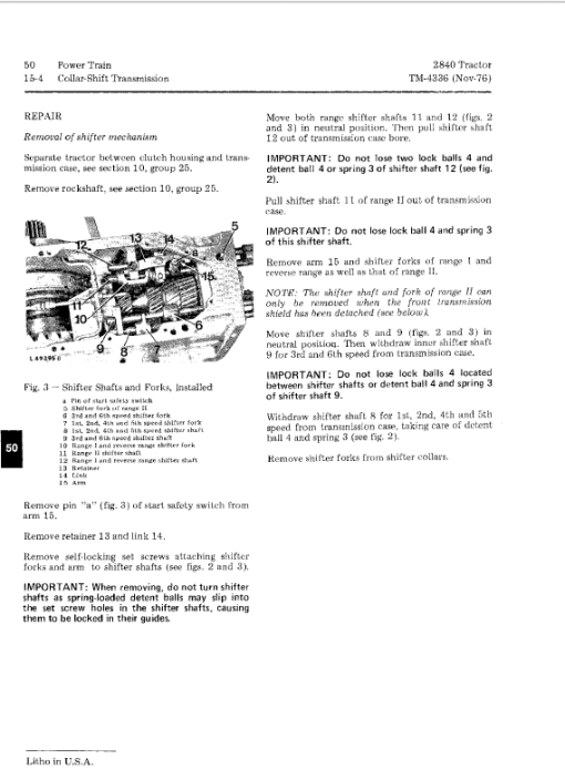 John Deere 2840 Tractor Repair Technical Manual - Image 5