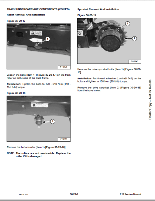 Bobcat E19 Excavator Repair Service Manual - Image 5