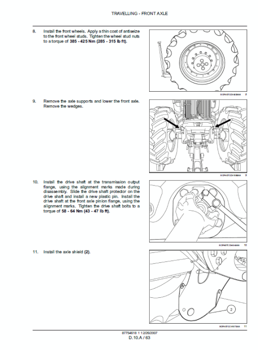 New Holland T8010, T8020, T8030, T8040, T8050 Tractor Service Manual - Image 6