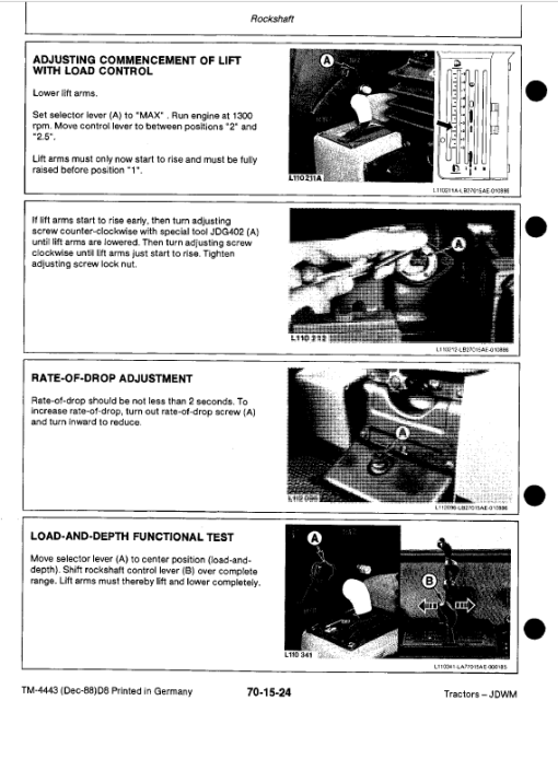 John Deere 3050, 3350, 3650 Tractors Repair Technical Manual - Image 5