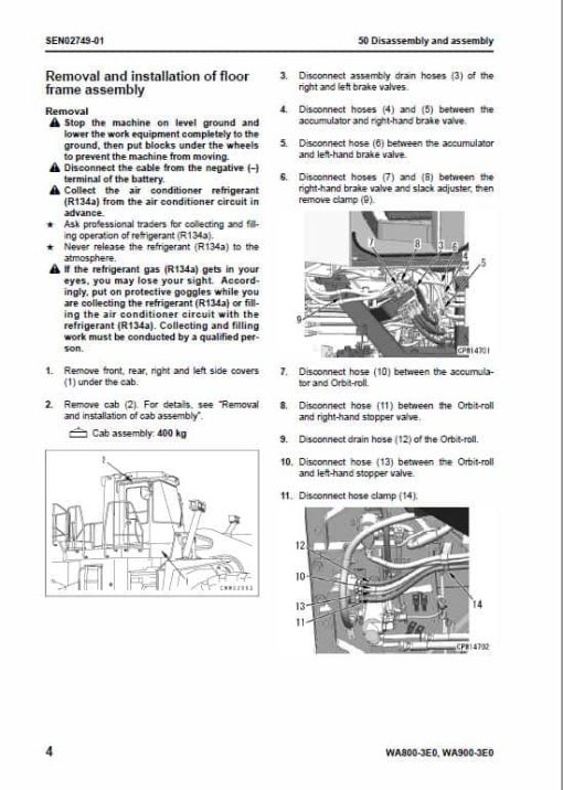 Komatsu WA800-3, WA800-3E0 Wheel Loader Service Manual - Image 5