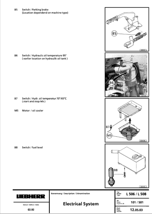 Liebherr L506, L508, L510 Wheel Loader Service Manual - Image 5