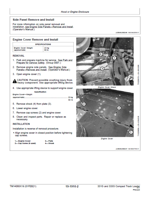 John Deere 331G, 333G Compact Track Loader Technical Manual (S.N E314413 - ) - Image 5