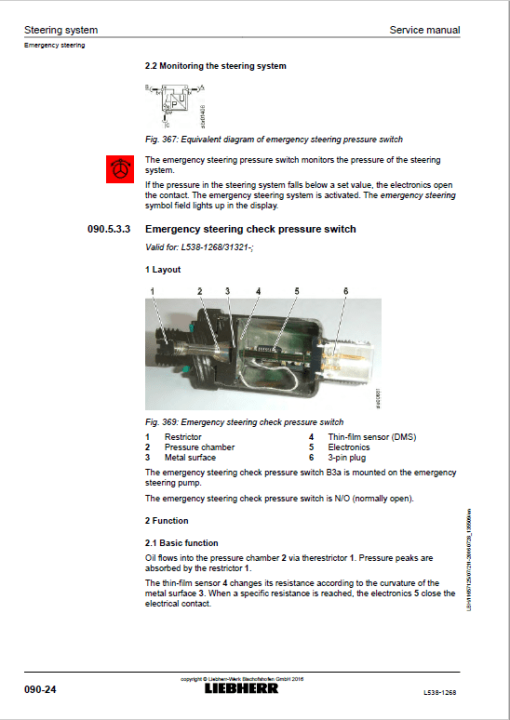 Liebherr L538 Type 1268 Wheel Loader Service Manual - Image 5