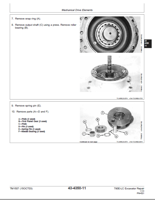 John Deere 790E LC Excavator Repair Technical Manual - Image 5