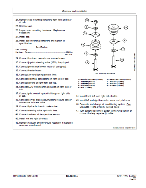 John Deere 624K 4WD Loader Technical Manual (S.N C658065 & D658065 - 677548 ) - Image 5