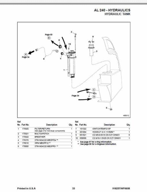 Gehl AL 240 Articulated Loader Repair Service Manual - Image 5