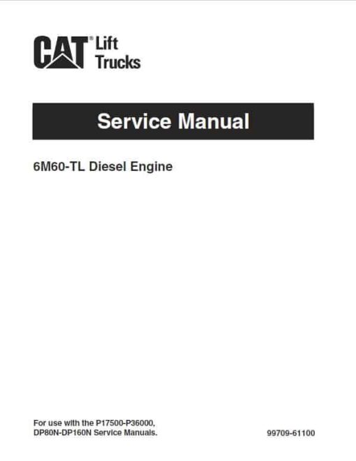 CAT DP100N, DP120N, DP135N, DP150N, DP160N Forklift Service Manual - Image 2