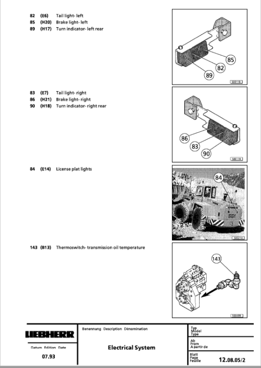 Liebherr L511, L521, L531, L541 Wheel Loader Service Manual - Image 5