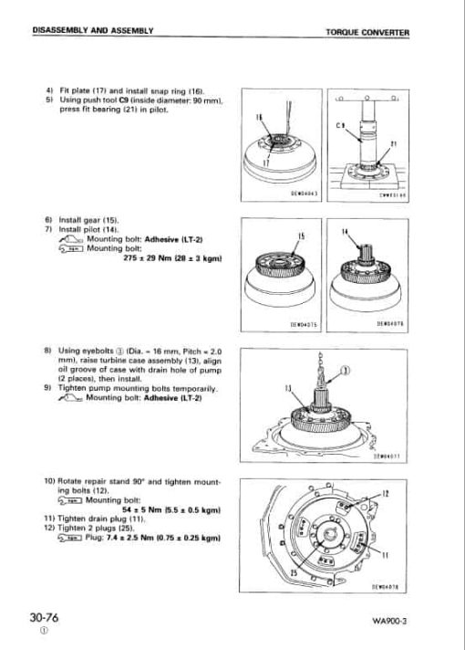 Komatsu WA900-3, WA900-3E0 Wheel Loader Service Manual - Image 5