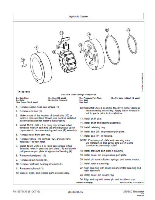 John Deere 250GLC Excavator Repair Technical Manual (PIN: 1F9250GX_ C608001 & D608001- ) - Image 5