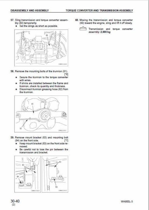 Komatsu WA900L-3 Wheel Loader Service Manual - Image 5