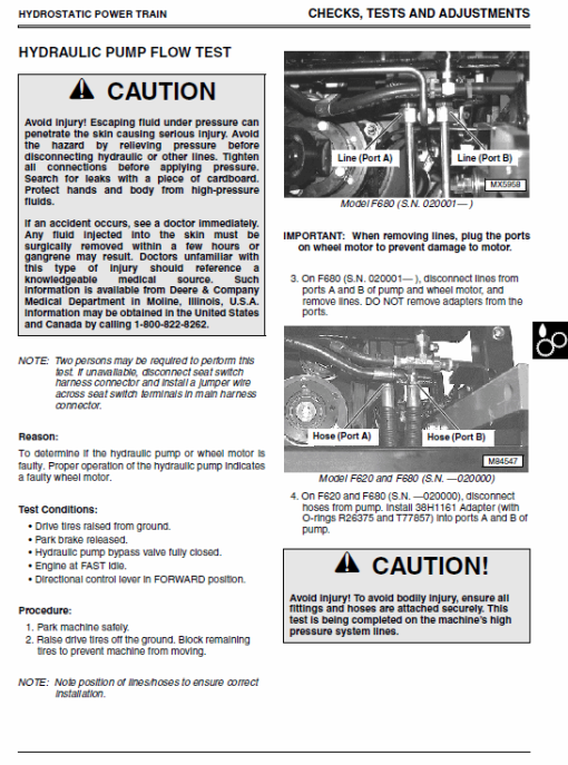 John Deere F620, F680, F687 ZTrak Repair Technical Manual - Image 5