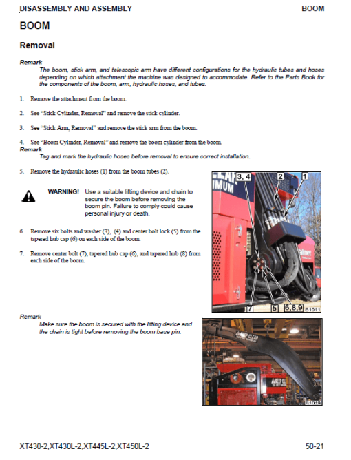 Komatsu XT430-2, XT430L-2, XT445L-2, XT450L-2 Feller Buncher Manual - Image 5