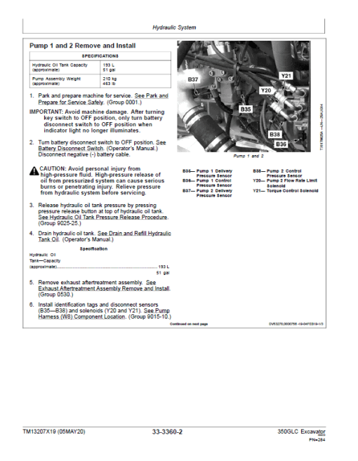 John Deere 350GLC Excavator Repair Technical Manual (S.N after F809192 - ) - Image 5