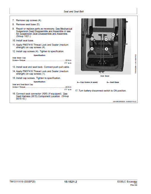 John Deere E330LC Excavator Repair Technical Manual (S.N after C600002 & D600025- ) - Image 5