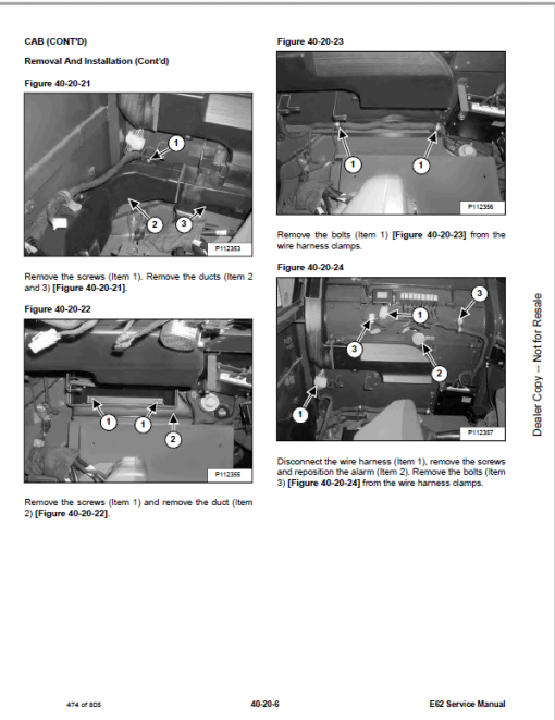 Bobcat E62 Excavator Repair Service Manual - Image 5