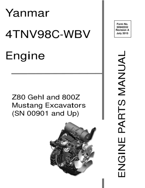 Gehl Z80 Gen 2, Mustang 800Z Nxt 2 Compact Excavator Repair Service Manual - Image 4