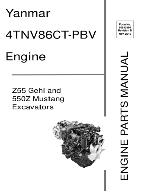 Gehl Z55, Mustang 550Z Compact Excavator Repair Service Manual - Image 4