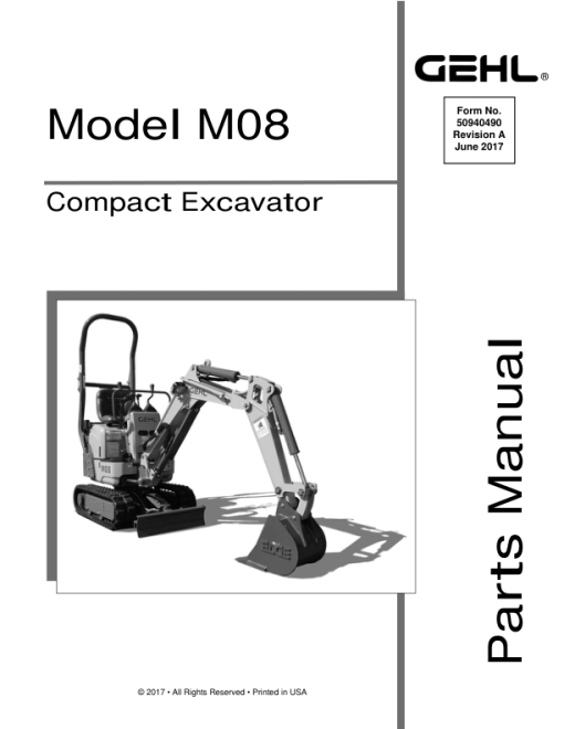 Gehl Z45, Mustang 450Z Compact Excavator Repair Service Manual - Image 3