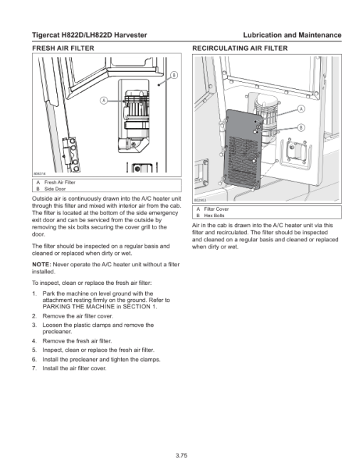 Tigercat H822D, LH822D Harvester Repair Service Manual (82233251 - 82224000) - Image 3