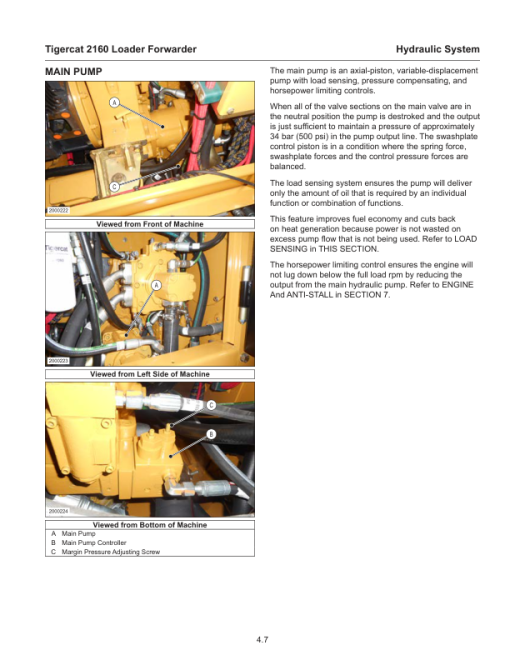 Tigercat 2160 Loader Forwarder Repair Service Manual (21600101 - 21600500) - Image 3